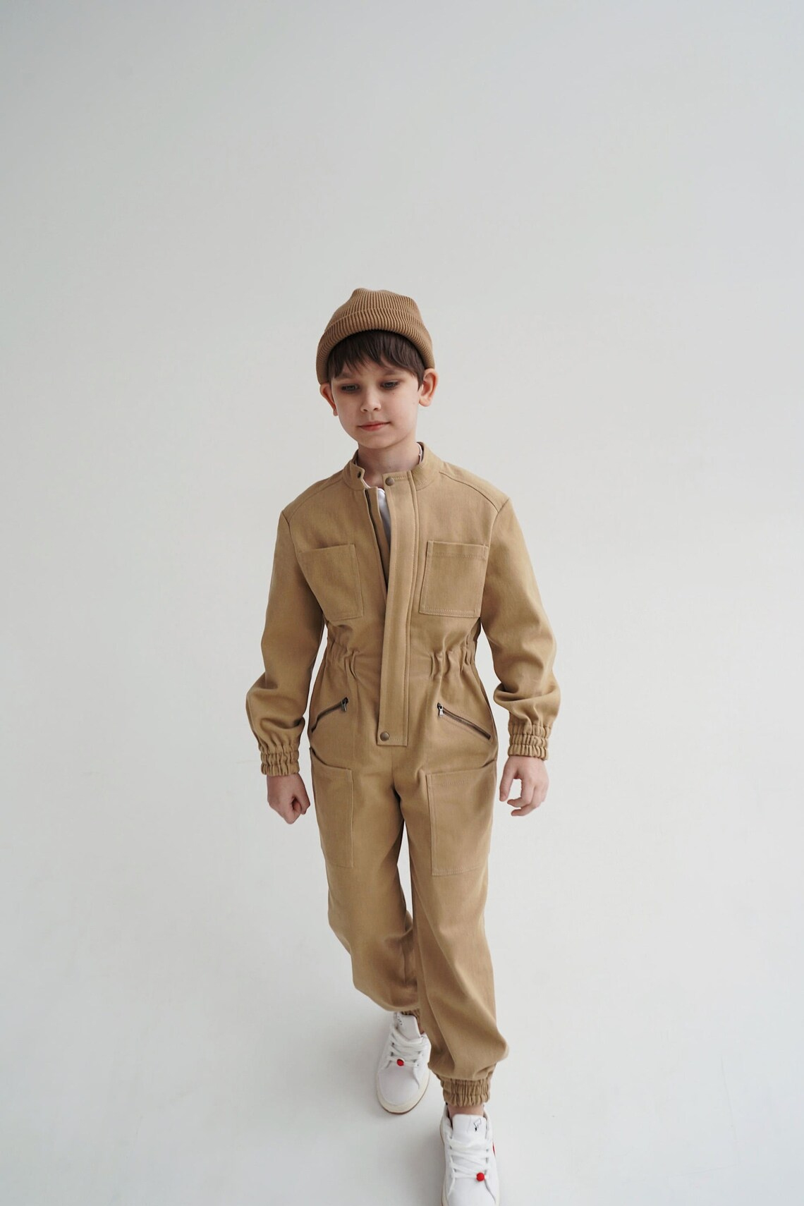 Irene jumpsuit (boys) sewing pattern with tutorial height 43.25 in 110 cm - Image 6