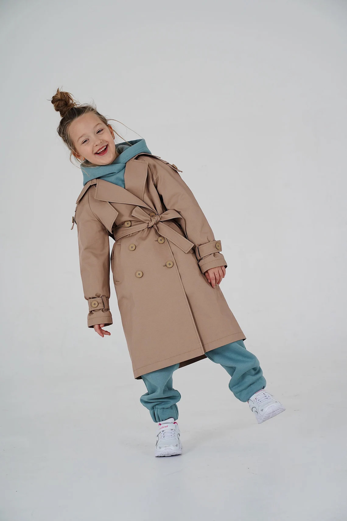 Aspen Trench Coat (girls) sewing pattern with tutorial height 38.5 in 98 cm - Image 4