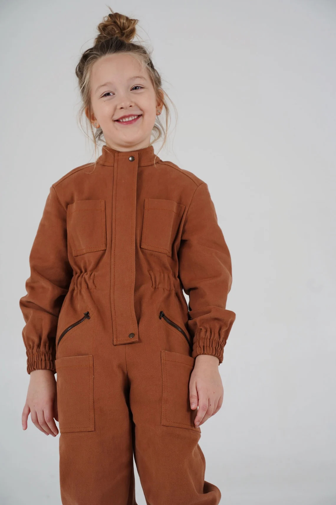 Irene jumpsuit (girls) sewing pattern with tutorial height 38.5 in 98 cm - Image 6